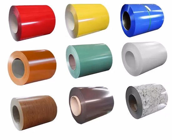 PPGL PPGI Bobina de Alumínio Pré-pintado Bobina de Aço Aluzinco Pré-pintado com Revestimento PE PVDF com Zinco Aluzinco Alumínio Base Metal